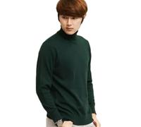 PANVER Knit Sweater Herren Atmungsaktiv Weich Komfortabel Strickwaren Temperament Casual Einfarbig Langarm Pullover O-Dark Green XXL