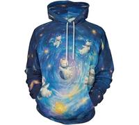 PANVER Langärmeliges Sweatshirt Herren 3D Digitales Drucken Trend Kapuzenpullover Jugend Persönlichkeit Casual Hoodies CC-03 3XL