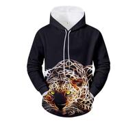 PANVER Langärmeliges Sweatshirt Modern Persönlichkeit Trend Pullover 3D Digitales Drucken Kapuzen Herren GG-07 3XL