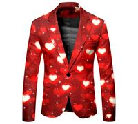 PANVER Langarm Anzug Herren Bankett Abschlussball Vintage Trend Blazer 3D Digitales Drucken Übergangsjacke AA-06 XXL