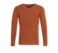 PANVER Langarm Sweater Herren Klassisch Atmungsaktiv Warm Basic Pullover Regular Fit Casual Einfarbig Strickwaren G-Caramel XL