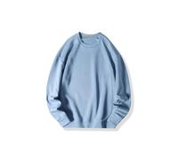 PANVER Sweatshirt Herren Jugend Klassisch Persönlichkeit Mode Langärmeliges Sweatshirts Sport Casual Einfarbig Pullover E-Haze Blue 5XL