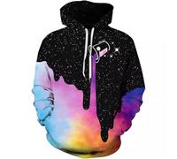 PANVER Sweatshirt Herren Persönlichkeit Trend Hoodies Herren Jugend Mode Casual Kapuzenpullover Herren 3D Digitales Drucken Langärmeliges Sweatshirt Herren BB-09 6XL