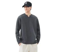 PANVER Sweatshirt Herren Sport Casual Einfarbig Pullover Jugend Klassisch Persönlichkeit Mode Langärmeliges Sweatshirts C-Dark Grey L
