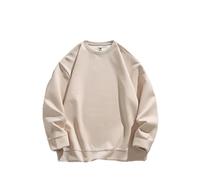 PANVER Sweatshirt Herren Sport Casual Einfarbig Pullover Jugend Klassisch Persönlichkeit Trend Langärmeliges Sweatshirts A-Apricot XL