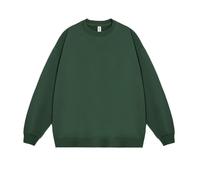 PANVER Sweatshirt Herren Sport Casual Einfarbig Pullover Jugend Persönlichkeit Mode Langärmeliges Sweatshirts L-Green M