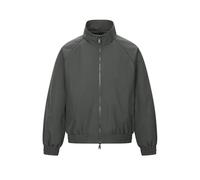 PANVER Übergangsjacke Herren Reißverschlussleiste Einfarbig Stehkragen Langarm Jacke Temperament Klassisch All-Match Outdoorjacke B-Dark Grey XXL