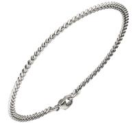Panzerarmband 585 Weißgold massiv 21 cm Gold Armband Weißgoldarmband Karabiner