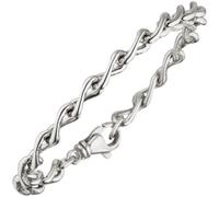 Panzerarmband 925 Sterling Silber mit Struktur 19 cm Armband Silberarmband