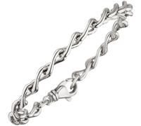 Panzerarmband 925 Sterling Silber mit Struktur 19 cm Armband Silberarmband