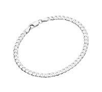 Panzerarmband SMART JEWEL "Panzerkette diamantiert, massiv, Silber 925" Gr. 19, silber, Armbänder, Damen, 19cm, Silber 925 (Sterlingsilber), Panzerarmband (65934245-19) silber