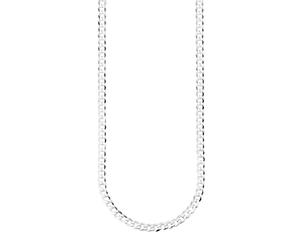 Panzerkette BRUNO BANANI "Schmuck Geschenk Silber 925 Halsschmuck Halskette 4 3 mm breit" Gr. 55, silber (silberfarben), Halsketten, Herren, 55, Silber 925 (Sterlingsilber), L: 55 B: 4,3mm, Panzerkett