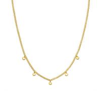 Panzerkette GLANZSTÜCKE MÜNCHEN "GSM1336", gelbgold, Halsketten, Damen, 35,0cm Basiskette + 5,0cm Verlängerung, Silber 925 (Sterlingsilber), Panzerkette, Kette mit Anhänger Sterling Silber gelbgold (8