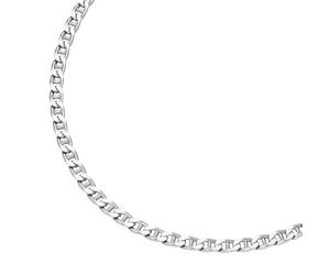 Panzerkette SMART JEWEL "Stegpanzerkette diamantiert, massiv, Silber 925" Gr. 50, silber, Halsketten, Damen, 50cm, Silber 925 (Sterlingsilber), Panzerkette (27931919-50) silber