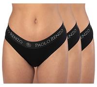 Paolo Renzo 3er/6er Set Damen Sport Underwear Modern-Sports-Collection - Cotton-Bustier - String Tanga - Panty - Hüftslip - Bikini-Slip - Bralette