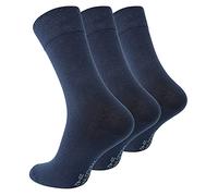 Paolo Renzo Business-Socken 3 Paar Hochwertige Baumwoll Socken Anzugssocken Größe 39/42 Marineblau