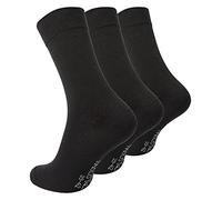 Paolo Renzo Business-Socken 3 Paar Hochwertige Baumwoll Socken Anzugssocken Größe 43/46 Schwarz