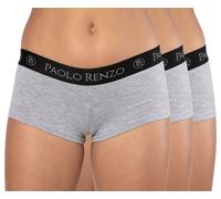 Paolo Renzo® Damen Baumwoll Panty SPORT LINE 3 oder 6 Paar - Größen S, M , L, XL - Grau / XL / 3