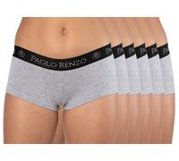 Paolo Renzo® Damen Baumwoll Panty SPORT LINE 3 oder 6 Paar - Größen S, M , L, XL - Grau / XL / 6