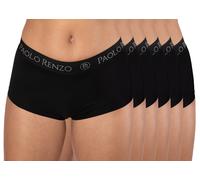 Paolo Renzo® Damen Baumwoll Panty SPORT LINE 3 oder 6 Paar - Größen S, M , L, XL - Schwarz / S / 6