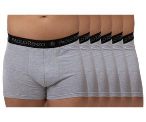 Paolo Renzo® Hipster Boxershorts 3/6 oder 12 Stück - Größen M, L, XL, XXL - Dunkelgrau / L / 6