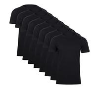 Paolo Renzo® Rundhals T-Shirt 2/4 oder 8 Stück - Größen M, L, XL, XXL, 3XL - Schwarz / 3XL / 8