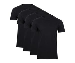 Paolo Renzo® Rundhals T-Shirt 2/4 oder 8 Stück - Größen M, L, XL, XXL, 3XL - Schwarz / 3XL / 4