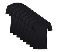 Paolo Renzo® Rundhals T-Shirt 2/4 oder 8 Stück - Größen M, L, XL, XXL, 3XL - Schwarz / L / 8