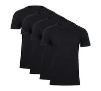 Paolo Renzo® Rundhals T-Shirt 2/4 oder 8 Stück - Größen M, L, XL, XXL, 3XL - Schwarz / XL / 4