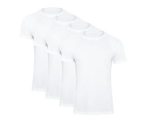 Paolo Renzo® Rundhals T-Shirt 2/4 oder 8 Stück - Größen M, L, XL, XXL, 3XL - Weiß / 3XL / 4
