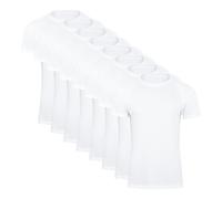 Paolo Renzo® Rundhals T-Shirt 2/4 oder 8 Stück - Größen M, L, XL, XXL, 3XL - Weiß / L / 8