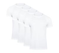 Paolo Renzo® Rundhals T-Shirt 2/4 oder 8 Stück - Größen M, L, XL, XXL, 3XL - Weiß / M / 4