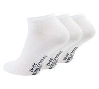 Paolo Renzo Sneaker Socken Damen & Herren aus Baumwolle 3 Paar Unisex Sneakersocken Kurze Socken OEKO-TEX Standard 100 Größe 43/46 Weiß
