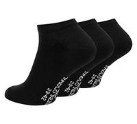 Paolo Renzo Sneaker Socken Damen & Herren aus Baumwolle 3 Paar Unisex Sneakersocken Kurze Socken OEKO-TEX Standard 100 Größe 43/46 Schwarz