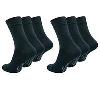 Paolo Renzo Unisex Bambus Business Socken 6 Paar Bambussocken für Damen und Herren Geruchshemmend Größe 39/42 Dunkelgrau