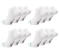 Paolo Renzo® Unisex Bambus Sneaker 3/6/12/18 oder 36 Paar - Größen 35/38, 39/42 und 43/46 - Weiß / 43-46 / 12