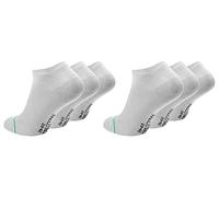 Paolo Renzo Unisex Bambus Sneaker Socken 6 Paar Bambus Sneakersocken für Damen und Herren Kurze Socken Geruchshemmend Größe 35/38 Hellgrau