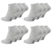 Paolo Renzo® Unisex Sneaker Baumwolle 3/6/12/18 oder 36 Paar - Größen 35/38, 39/42 und 43/46 - Grau / 35-38 / 12