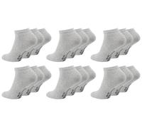 Paolo Renzo® Unisex Sneaker Baumwolle 3/6/12/18 oder 36 Paar - Größen 35/38, 39/42 und 43/46 - Grau / 39-42 / 18