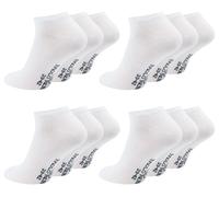 Paolo Renzo® Unisex Sneaker Baumwolle 3/6/12/18 oder 36 Paar - Größen 35/38, 39/42 und 43/46 - Weiß / 35-38 / 12