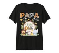 Papa of The Wild One 1. Geburtstag Kinder Safari Woodland Premium T-Shirt