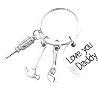 Papa Schlüsselanhänger-Love You Daddy Repair Tools Schlüsselanhänger, Schraubendreher/Schlüsselanhänger Schlüsselanhänger für Papa, Vatertagsgeschenk Lovely and Professional