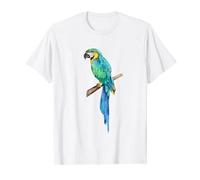 Papagei Ara Vogel tropisch Aquarell Herren Damen Kinder T-Shirt