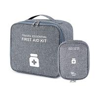 papasgix Medikament Tasche Medizinbox Große Kapazität Ablageboxen Home Tragbare Aufbewahrungsbox wasserdichte Kulturbeutel Waschtasche Reise Toilettentasche (Reines Grau Set)