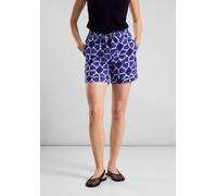 Shorts STREET ONE Gr. 34, Kurz, blau (violet blue) Damen Hosen (68425042-34) violet blue