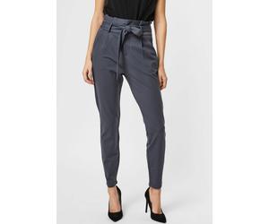 Paperbag-Hose VERO MODA "VMEVA HR LOOSE PAPERBAG PANT GA NOOS", Damen, Gr. L (40), Länge 32, blau (ombre blau), Milano Rib, Obermaterial: 65% Viskose, 30% Nylon, 5% Elasthan, unifarben, loose fit knöc