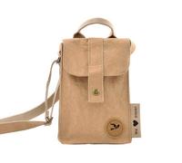 NEU PAPERO Umhängetasche BUTTERFLY aus Papier mit RFID für Handys, Passport, Reisen Brustbeutel_braun_sf