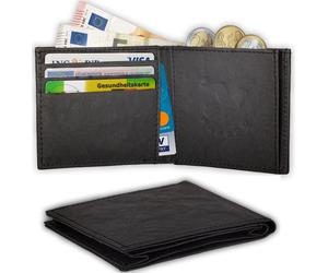 PAPERO leichtes flaches Papier Wallet RAVEN mit integriertem RFID-Schutz und Münzfach 0714637163525_sf