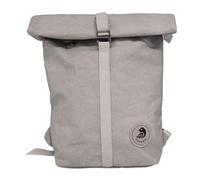 PAPERO ® Rolltop Rucksack Damen & Herren Cougar aus Kraft Papier- Öko- vegan nachhaltig Daypack für Freizeit, upcycling, wasserfest, reißfest robust 17 Zoll Laptop bis 18-22L(grau, 18 L)