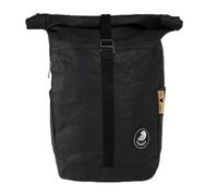 Papero ® Rucksack aus Kraft- Papier | YETI | Ultra minimalistisch Herren Damen, robust & wasserfest, vegan und nachhaltig FSC Zertifiziert | als Daypack, Rolltop, Laptopfach für Uni (schwarz)